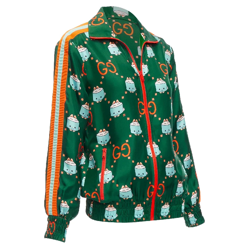 Trendy Fashion for Women Gucci Pikarar GG Logo Monogram Silk Track Jacket