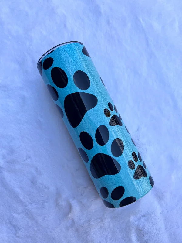 Luxury Drinkware Promotion Black Paw Prints - Tumbler