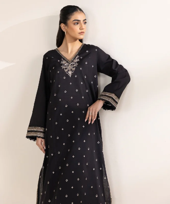 Trendy Styles Embroidered Crosshatch Shirt