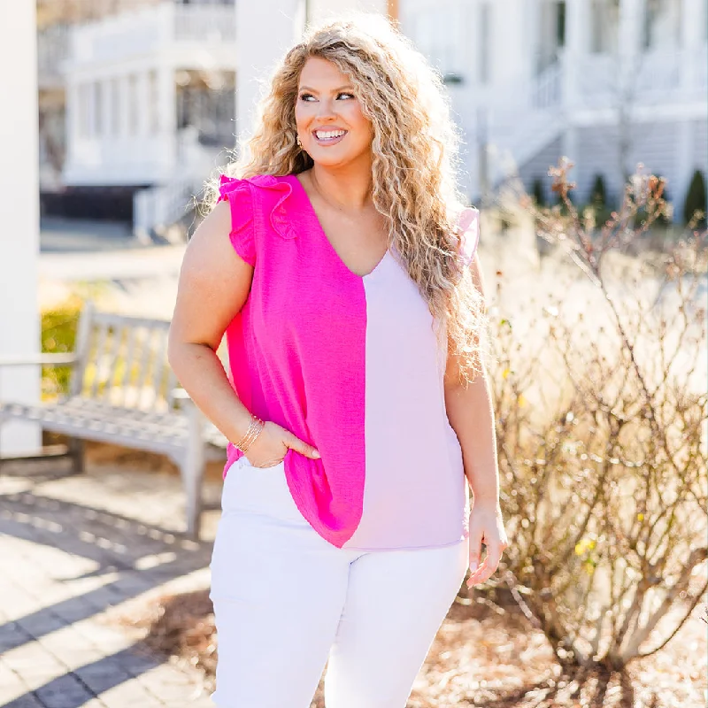 Fashion Deal Half Of My Love Top, Pink