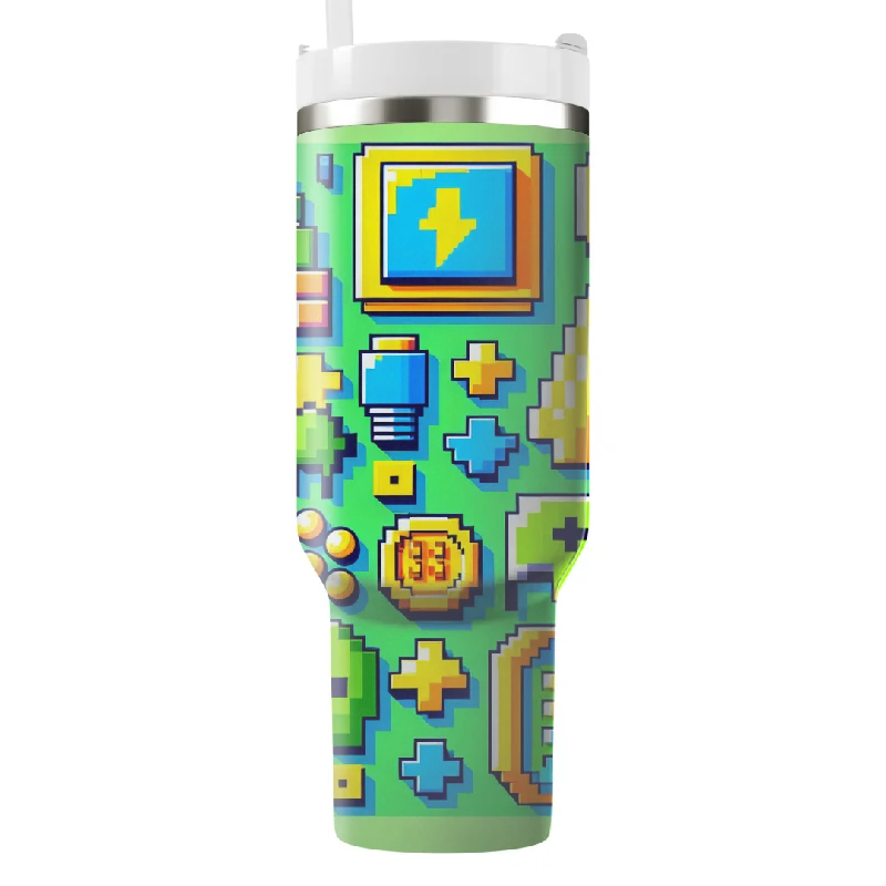 Thermal Drinkware Retro Video Game Universe Tumbler With Handle