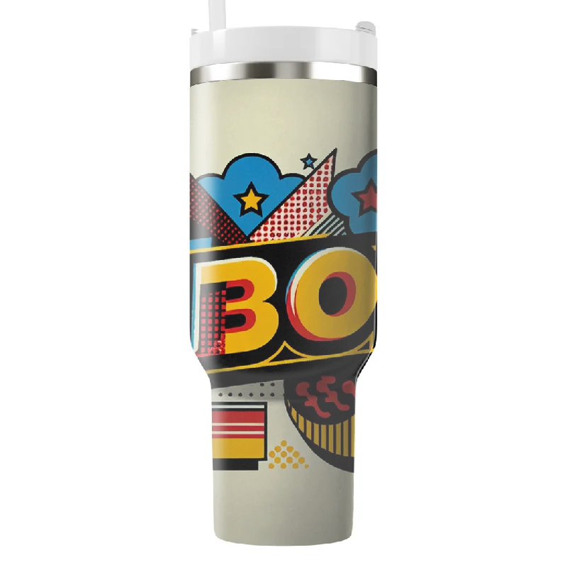 Fashion Deal Retro Pop Art Explosion Tumbler With Handle
