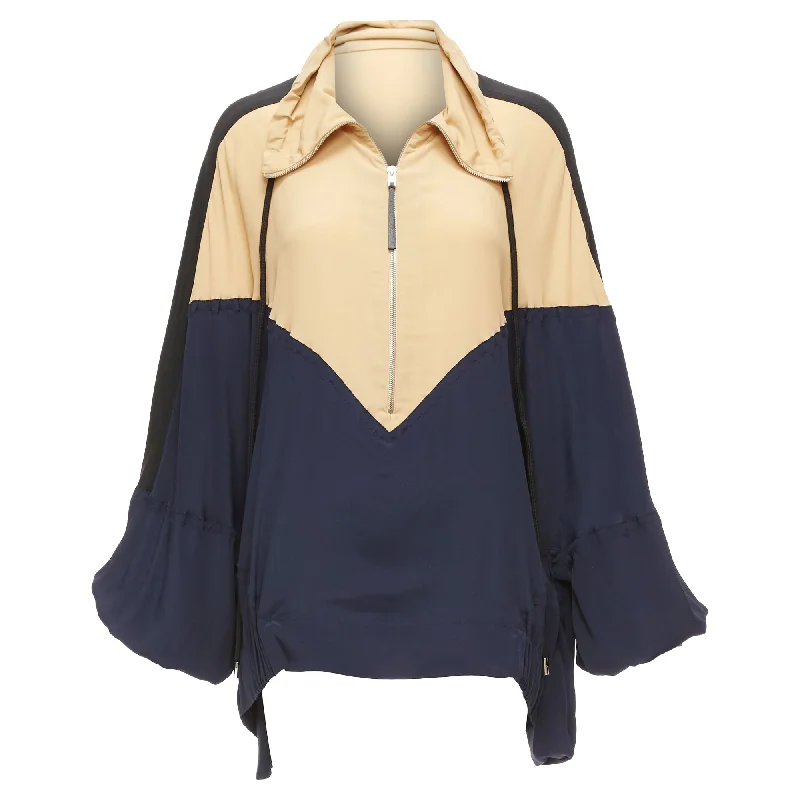 Casual Chic Marni Acetate Silk Colorblock Panelled Track Top