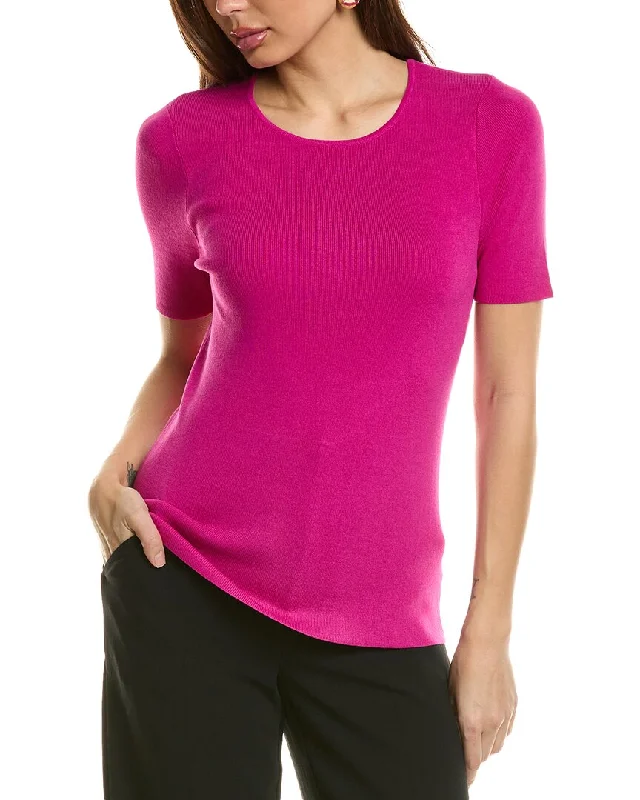 Parisian Effortless Chic Style Tahari ASL Sweater Top