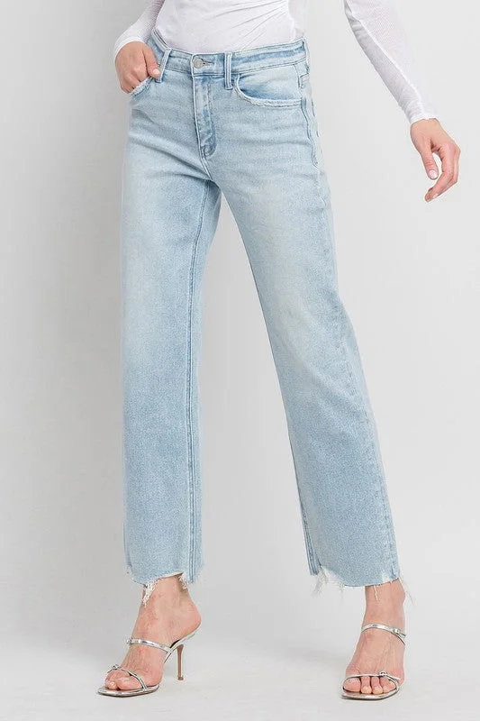 Budget Friendly Fashion Vervet By Flying Monkey High Rise Slim Wide Destructed Jeans