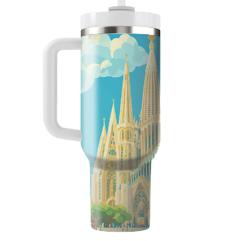 Special Offer Drinkware Sagrada Familia Tumbler With Handle