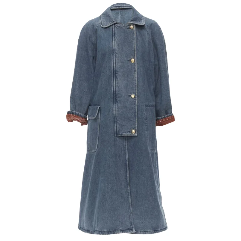 End Of Season Sale Moschino Jeans denim paisley lined padded coat