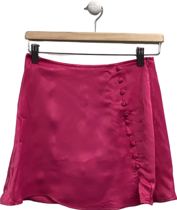 Artful Design Zara Pink Button-Front Skirt UK XS