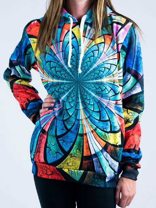 Vintage Charm Optical Stained Glass Unisex Hoodie
