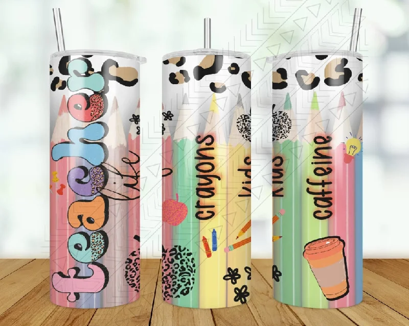 Personalized Drinkware Deals Teacher Life Pencils Tumbler