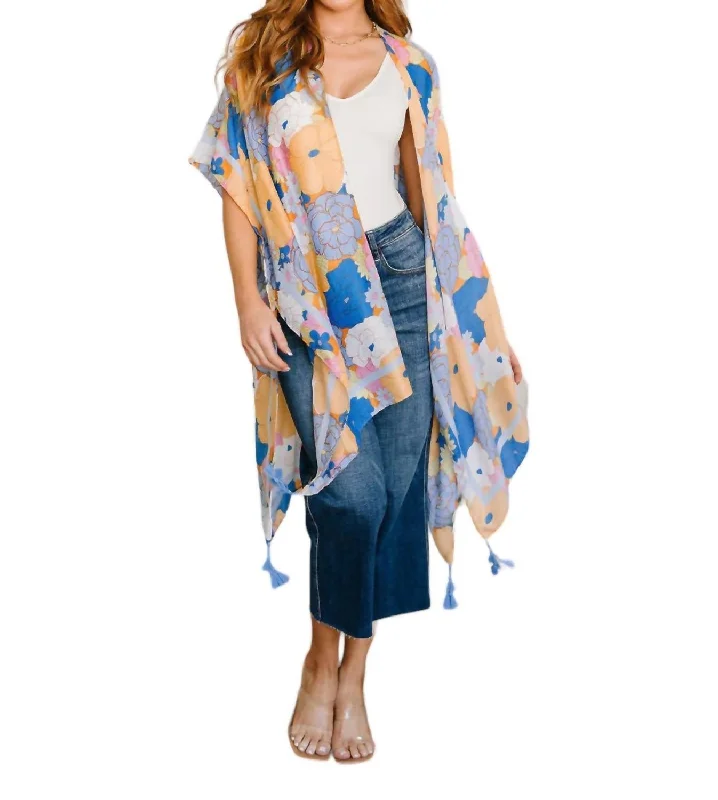 Mid - Week Surprise Island Living Floral Kimono! In Multi Color