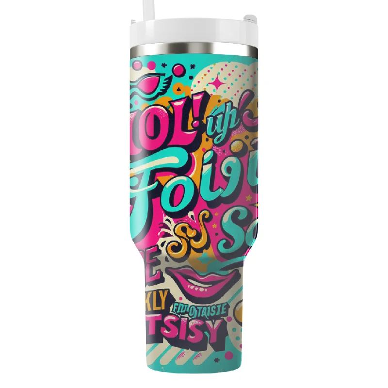 Drinkware Gift Set Sassy 80s Tumbler With Handle