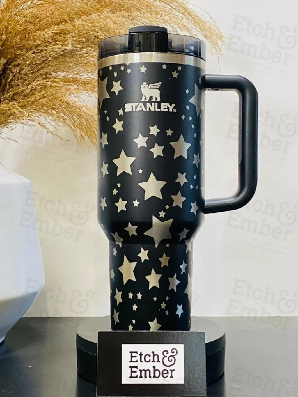Crazy Price Slashing Stars Custom Stanley Adventure Quencher 40 oz tumbler
