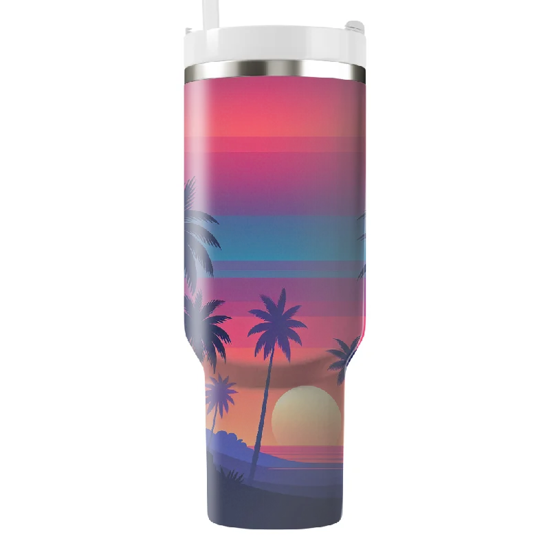 Comfortable Chic Sunset Paradise Insulated Tumbler