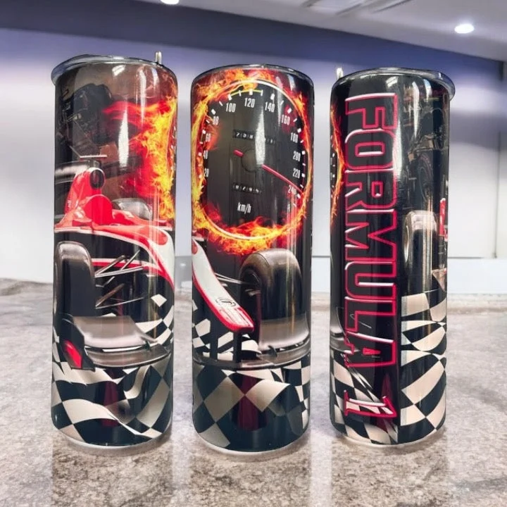 Stainless Steel Drinkware Formula 1 20/30oz insulated Skinny Tumbler With Optional Personalisation Stainless Steel Drinkware Formula 1 20/30oz insulated Skinny Tumbler With Optional Personalisation