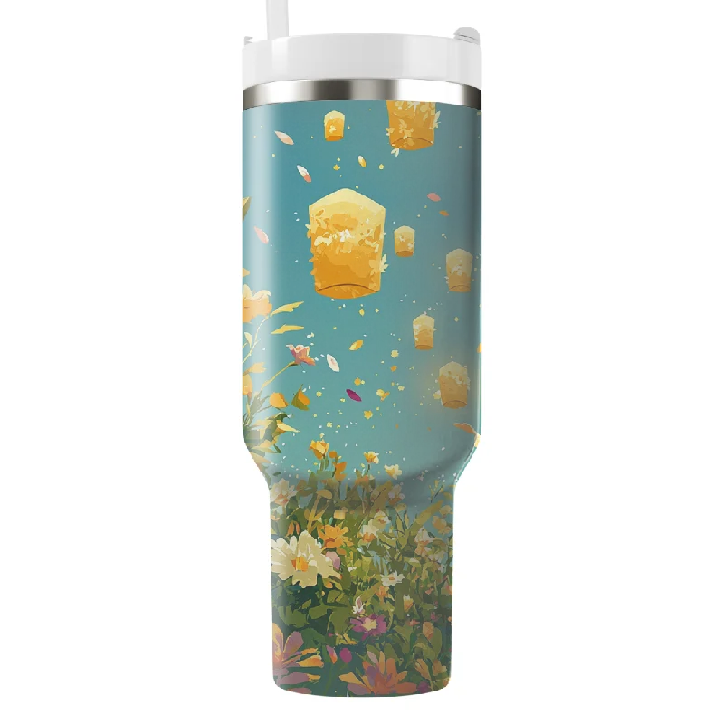 Seasonal Clearance Rapunzel Enchanted Garden Poster Tumbler With Handle