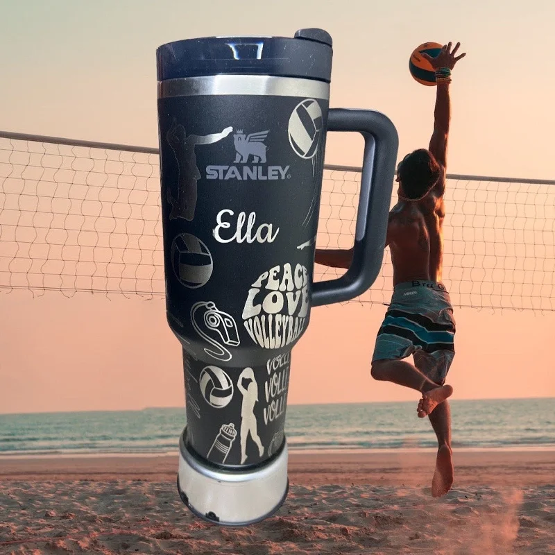 Insulated Drinkware Sale 40oz Volleyball Themed Insulated Tumbler