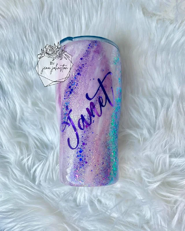 Cool Prices Purple Holo Milky way Epoxy Tumbler