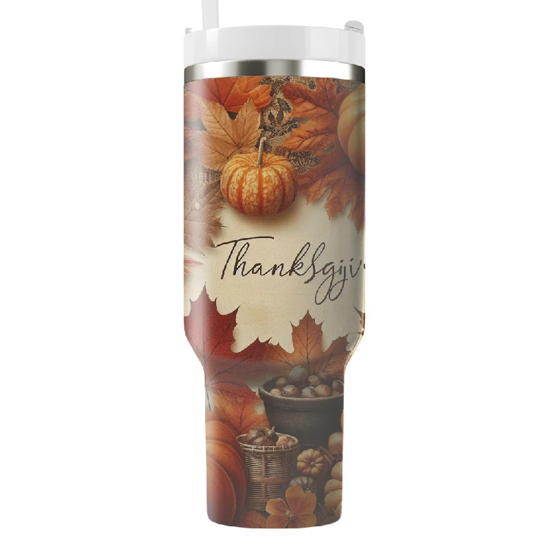Crazy Discounts, Hurry Up Reflections of Gratitude Thanksgiving Spirit Tumbler With Handle
