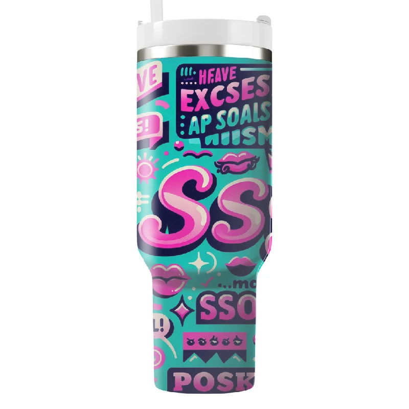 Holiday Drinkware Sale Sassy 80s Quotes  Tumbler With Handle