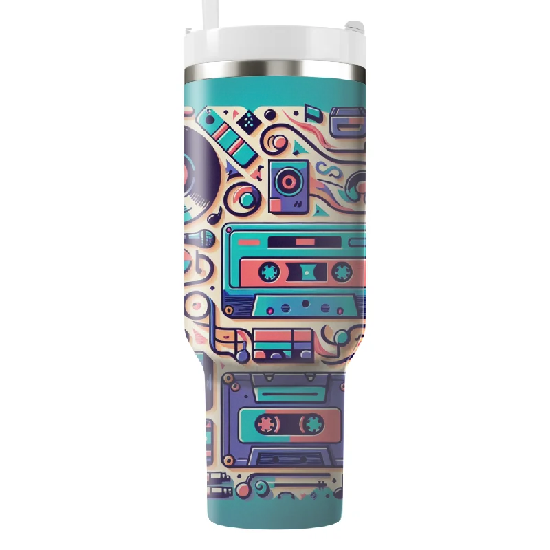You'll Love Us Because Retro Music Tumbler With Handle