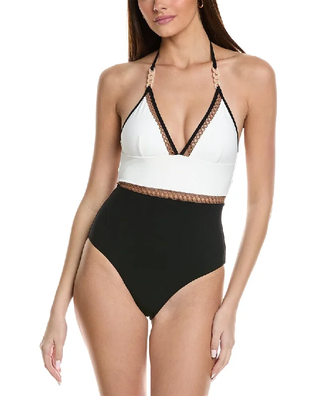 Tropical Island - Inspired Attire Reiss Ray Colorblock Swimsuit