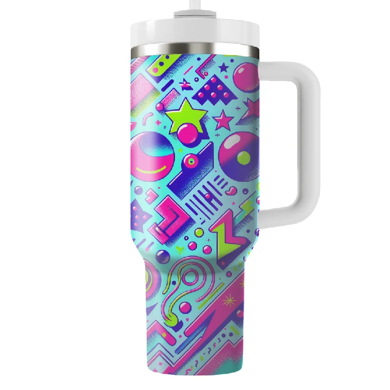Clearance Event Bold Retro Pop Art Tumbler with Ergonomic Handle