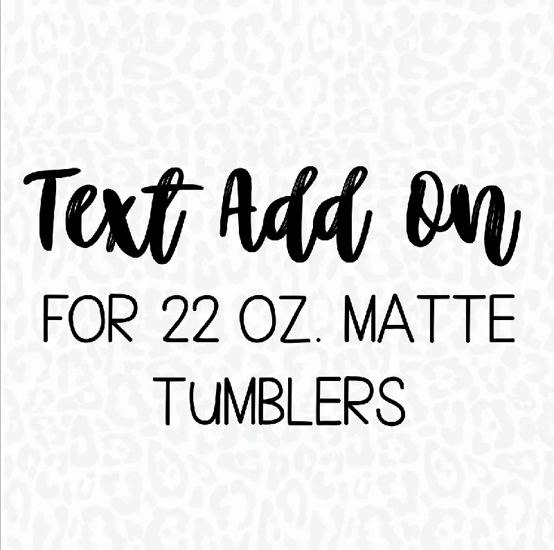 Drinkware Promotions TEXT ADD ON