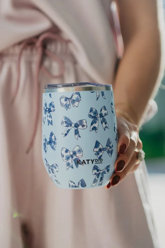 Bid Farewell To The Old Season Chinoiserie Coquette Bows WINE TUMBLER Cup