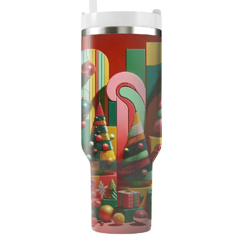 Drinkware Offers Retro Vibes 70s Christmas Wonderland Tumbler With Handle