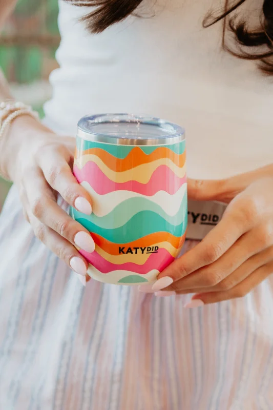 Fashion Frontiers Neon Abstract Colors Stemless Wine Tumbler