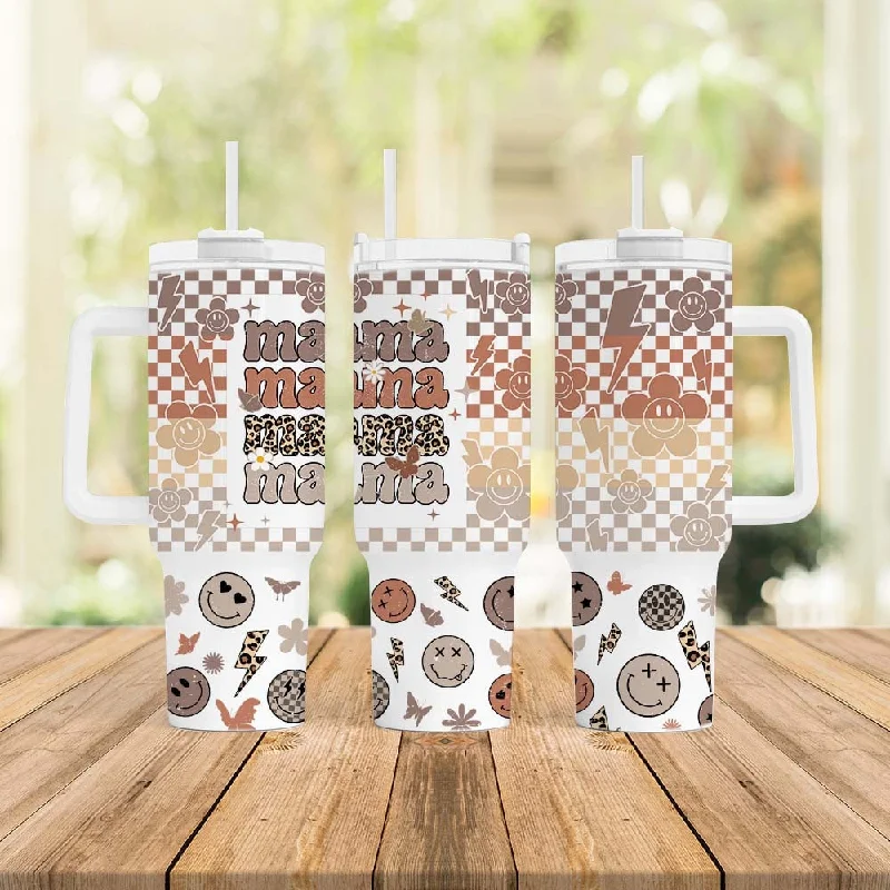 Personalized Cups Discount MAMA 40oz Quencher Tumbler Wrap Retro Groovy Smiley Checkered Png Funny Mom Seamless Sublimation Tumbler, Mothers Day Gift, Mom Tumbler Personalized Cups Discount MAMA 40oz Quencher Tumbler Wrap Retro Groovy Smiley Checkered Png Funny Mom Seamless Sublimation Tumbler, Mothers Day Gift, Mom Tumbler