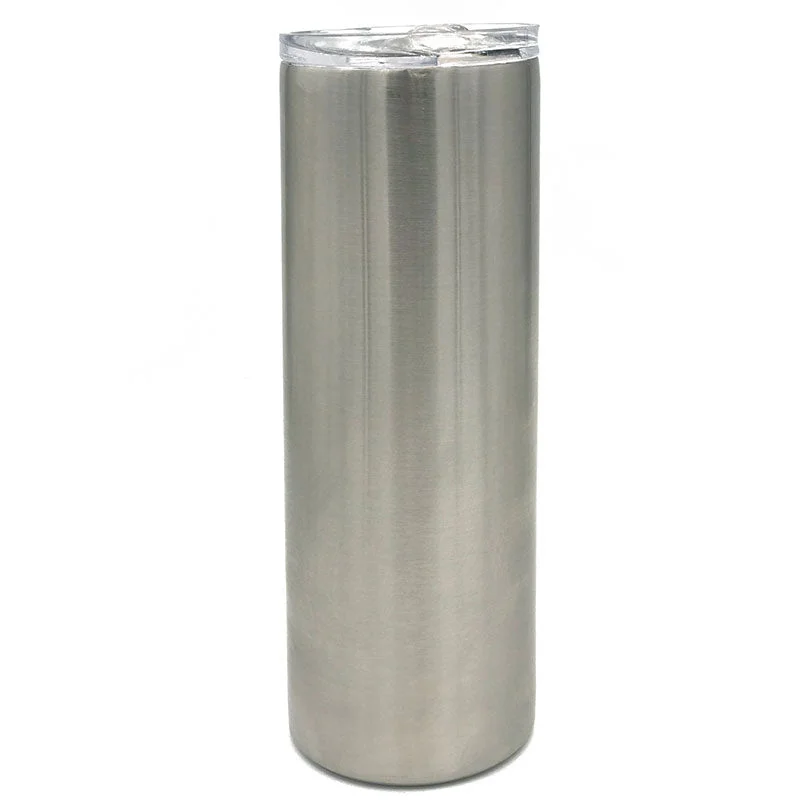 Buy Drinkware Bundle 20 oz Straight Skinny Stainless Steel Insulated Blank Tumblers, White or Silver Buy Drinkware Bundle 20 oz Straight Skinny Stainless Steel Insulated Blank Tumblers, White or Silver