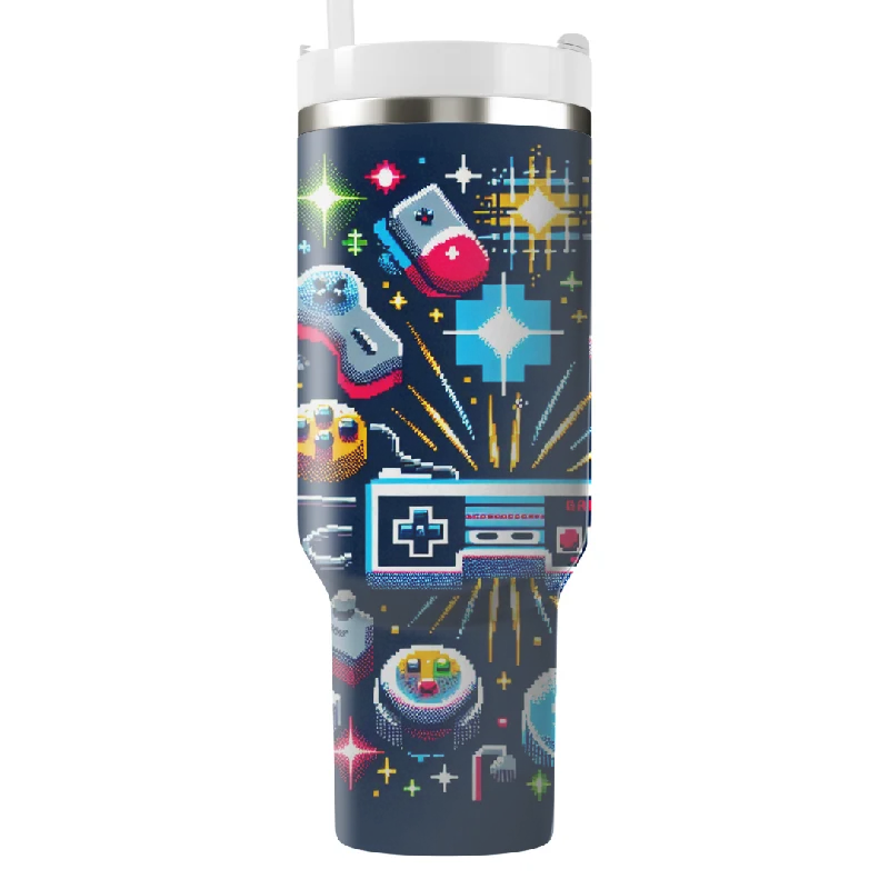 Set Of Tumblers Retro Video Game Nostalgia Tumbler With Handle