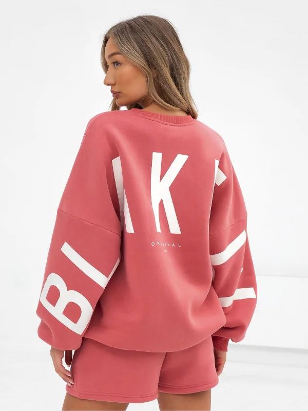 Vibrant Femme Fashion Isabel Oversized Jumper - Sunrise Coral