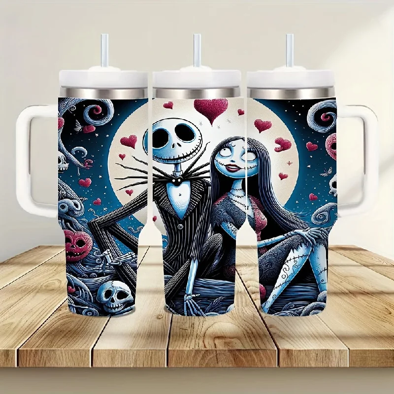 Insulated Drinkware Deals Jack And Sally Insulated Tumbler With Lid And Straw