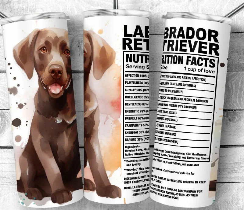 Timeless Elegance Redefined Chocolate Lab Retriever 20oz Tumbler
