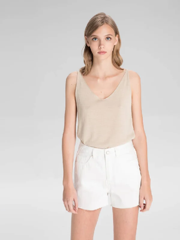 Fashion Forward Moonstone White Denim Shorts