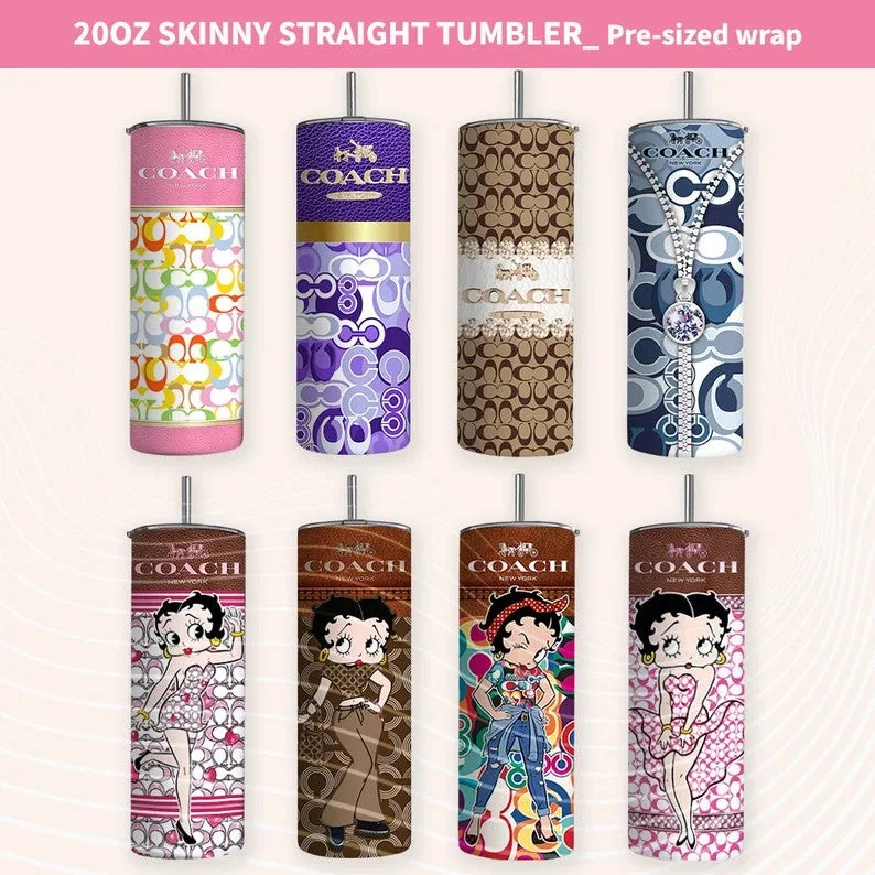 Decorative Drinkware Betty Boop Tumbler PNG, Coach Bags Pattern Tumbler, Betty 20oz Skinny Tumbler, Sublimation Designs Decorative Drinkware Betty Boop Tumbler PNG, Coach Bags Pattern Tumbler, Betty 20oz Skinny Tumbler, Sublimation Designs
