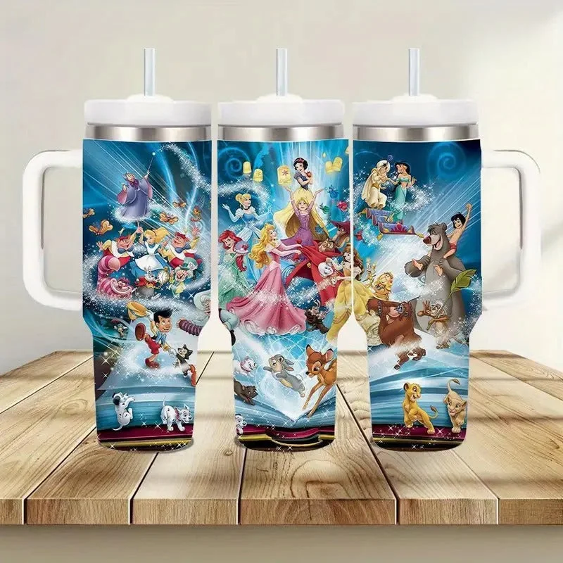 Green Drinkware Offer Princess Themed 40oz Insulated Tumbler With Handle