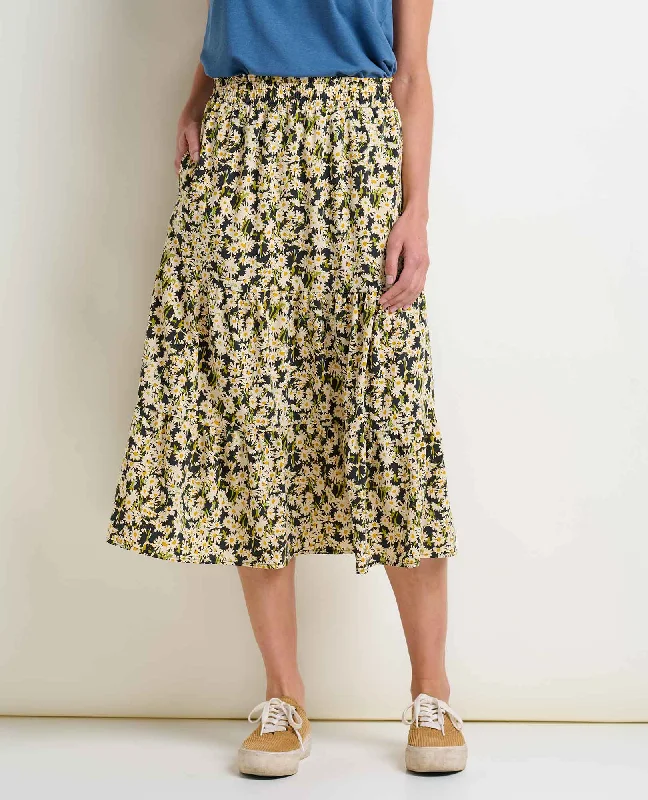 Top Brand Discounts Sunkissed Tiered Midi Skirt
