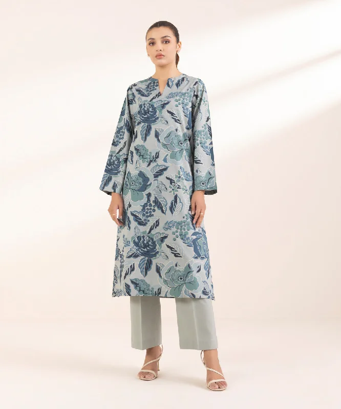 Feminine Elegance Printed Cambric Shirt