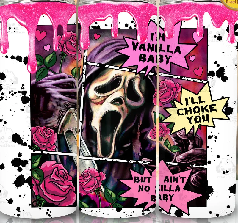 Season Sale Ghostface I’m Vanilla Baby Valentine’s Day 20oz Tumbler