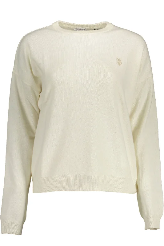 Floral Style U.S. POLO ASSN. Elegant Long-Sleeved Embroide Women's Sweater