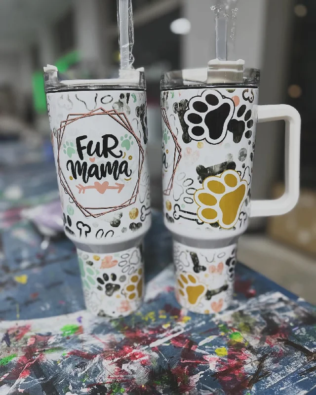 Christmas Drinkware 40oz Fur Mama