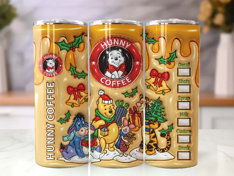 Promotional Tumblers 3D Inflated Cartoon Christmas Tumbler Wrap, Hunny Coffee Design Download PNG, 20 Oz Digital Tumbler Wrap, Merry Christmas, Christmas Vibes Promotional Tumblers 3D Inflated Cartoon Christmas Tumbler Wrap, Hunny Coffee Design Download PNG, 20 Oz Digital Tumbler Wrap, Merry Christmas, Christmas Vibes