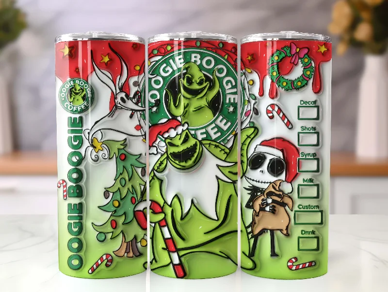 Premium Glassware 3D Inflated Cartoon Christmas Tumbler Design Png, 3D Christmas Vibes Tumbler Wrap, 20oz Sublimation, The Nightmare Before Christmas Wrap Premium Glassware 3D Inflated Cartoon Christmas Tumbler Design Png, 3D Christmas Vibes Tumbler Wrap, 20oz Sublimation, The Nightmare Before Christmas Wrap