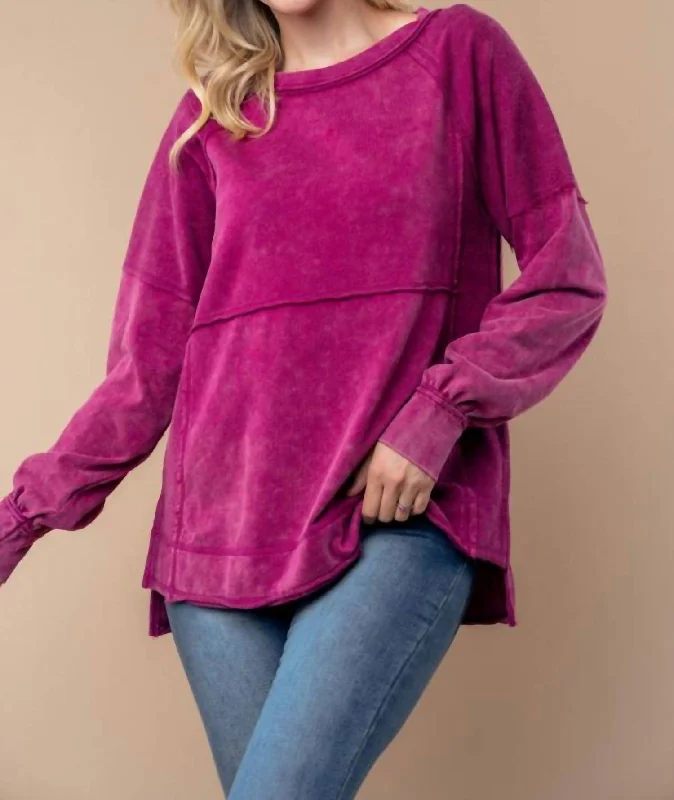 Holiday Glam Wild Berry Top In Purple