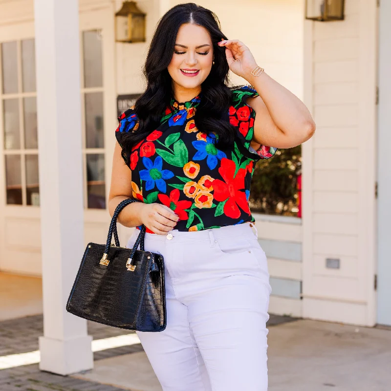 Limited Styles Be In A Flutter Top, Black