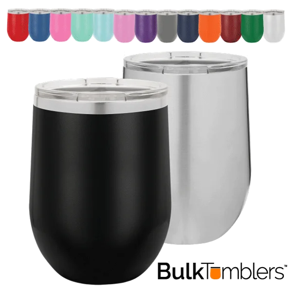 Durable Steel Drinkware 12 oz Blank Stainless Steel Insulated Stemless Wine Tumbler with Lid Durable Steel Drinkware 12 oz Blank Stainless Steel Insulated Stemless Wine Tumbler with Lid
